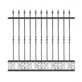 Wrought iron fence V0056
