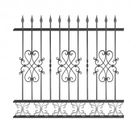 Wrought iron fence V0058