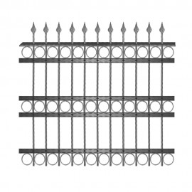 Wrought iron fence V0070