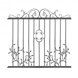 Wrought iron fence V0072