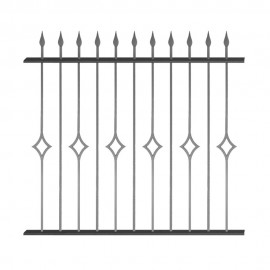 Wrought iron fence V0074