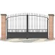 Portes de clôture en fer forgé PV0008