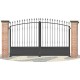 Portes de clôture en fer forgé PV0009
