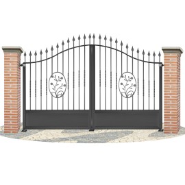 Portes de clôture en fer forgé PV0013