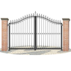 Portes de clôture en fer forgé PV0023