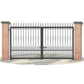 Portes de clôture en fer forgé PV0046