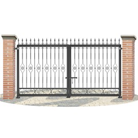 Portes de clôture en fer forgé PV0052