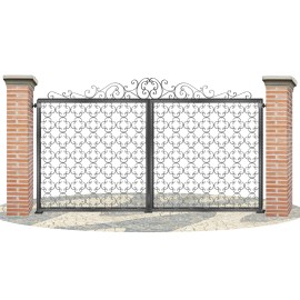 Portes de clôture en fer forgé PV0054