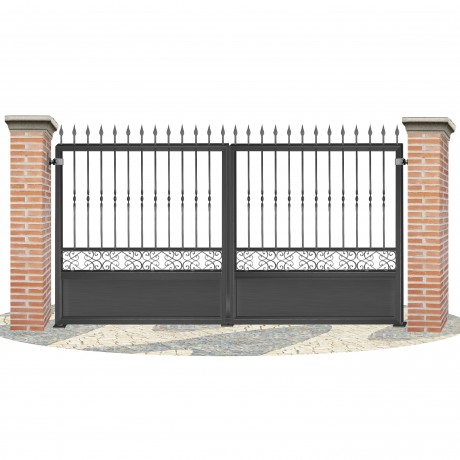 Portes de clôture en fer forgé PV0056