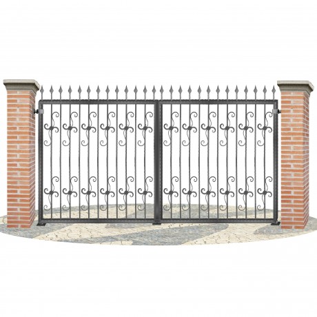 Portes de clôture en fer forgé PV0067