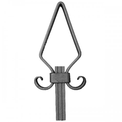 Wrought iron striped spear 452-02