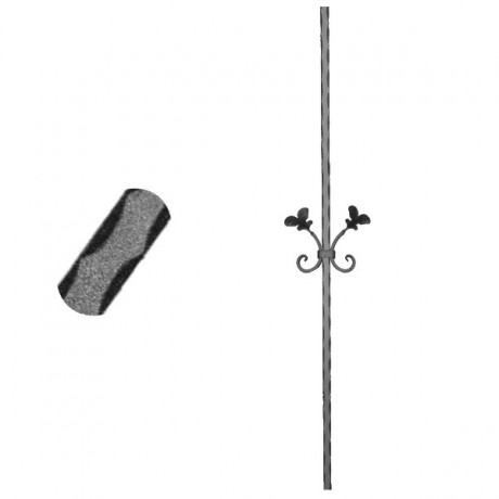 Wrought iron pierced heavy bar 600-03