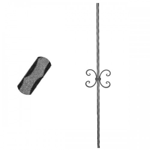 Wrought iron pierced heavy bar 600-11
