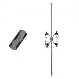 Wrought iron pierced heavy bar 600-17