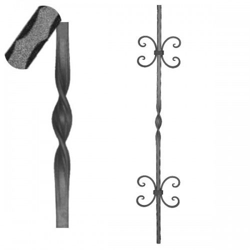 Wrought iron pierced heavy bar 601-22A