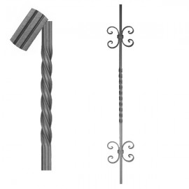 Wrought iron striped heavy bar 650-13