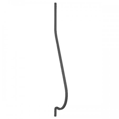 Wrought iron curved heavy bar 950-01