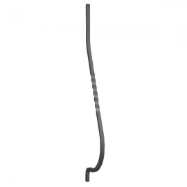 Wrought iron curved heavy bar 950-02