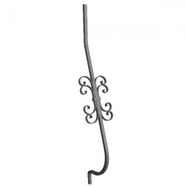 Wrought iron curved heavy bar 950-04