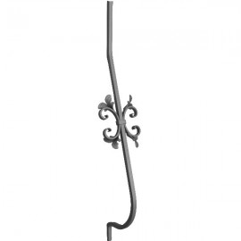 Wrought iron curved heavy bar 950-05