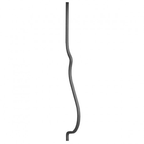 Wrought iron curved heavy bar 951-01