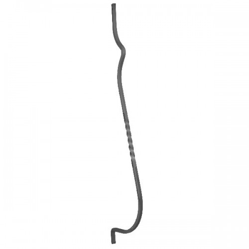 Wrought iron curved heavy bar 951-03