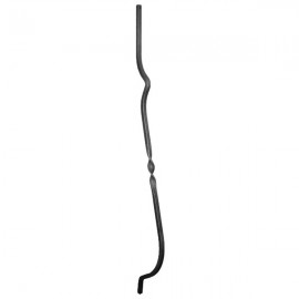 Wrought iron curved heavy bar 951-04