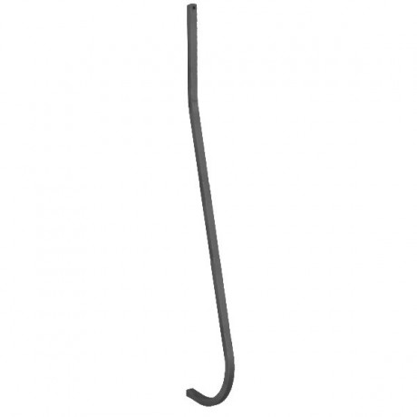Wrought iron curved heavy bar 952-01