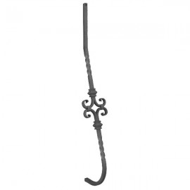 Wrought iron curved heavy bar 952-03