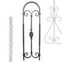 Wrought iron striped heavy bar serie 650