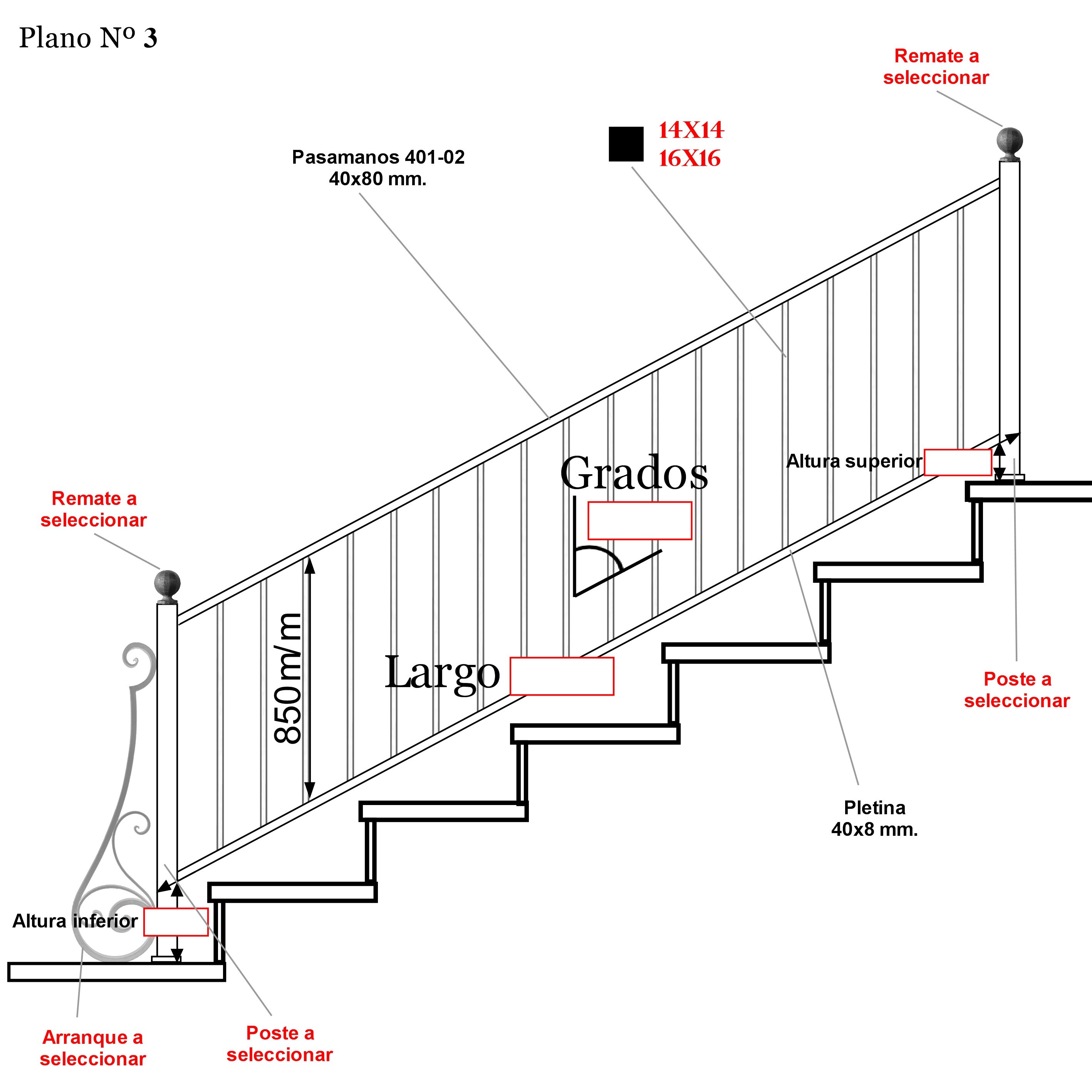 Plans de construction Escaliers Nº3